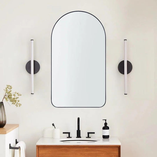 Mobiletto porta medicinali con cornice incassata TEHOME Aristes, specchio e ripiani regolabili