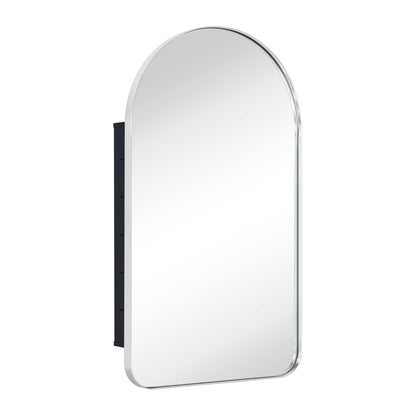 Mobiletto porta medicinali con cornice incassata TEHOME Aristes, specchio e ripiani regolabili