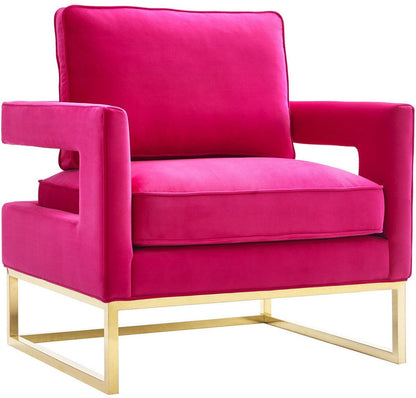 Sedia Annabelle in velluto rosa