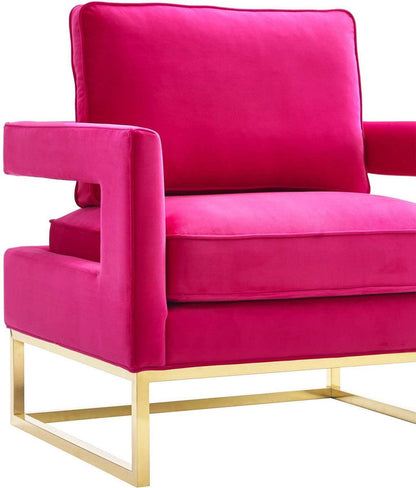 Sedia Annabelle in velluto rosa