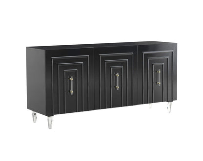 Credenza Fatum in lacca nera