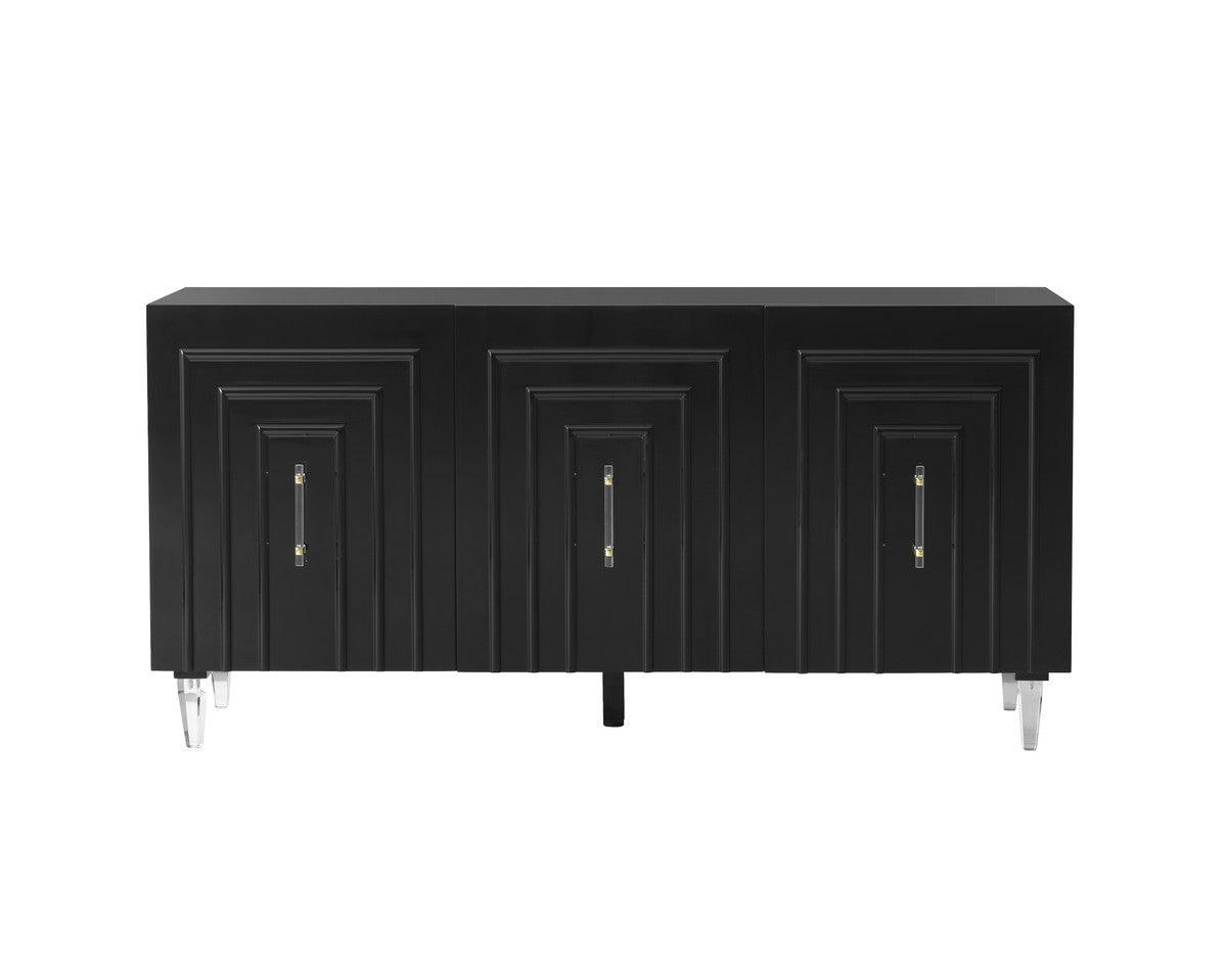 Credenza Fatum in lacca nera