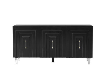 Credenza Fatum in lacca nera