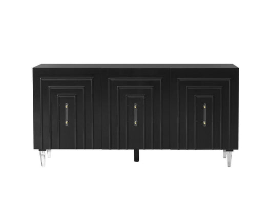 Credenza Fatum in lacca nera