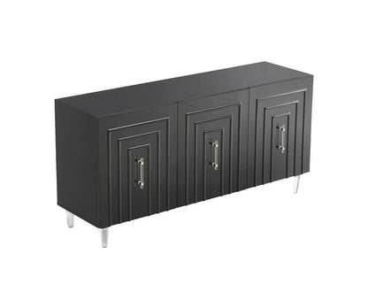 Credenza Fatum in lacca nera