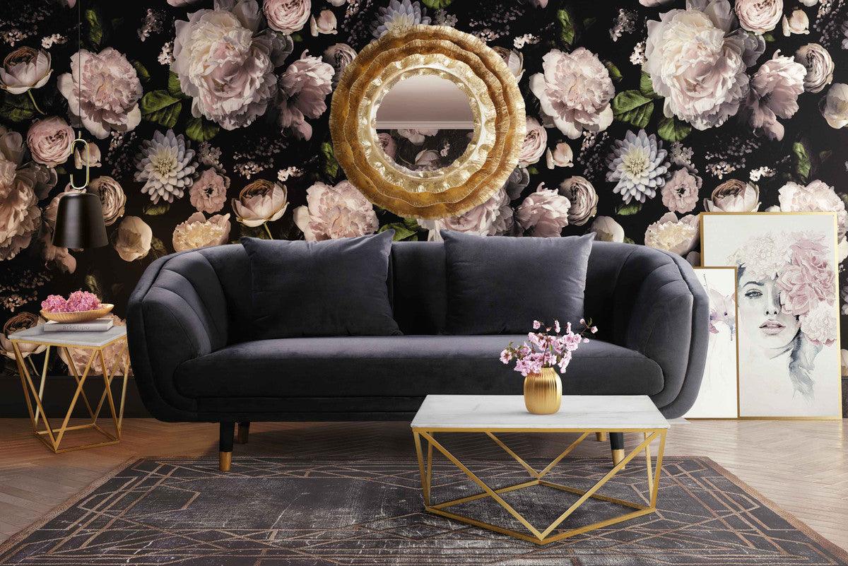 Divano a due posti Archie Grey Velvet