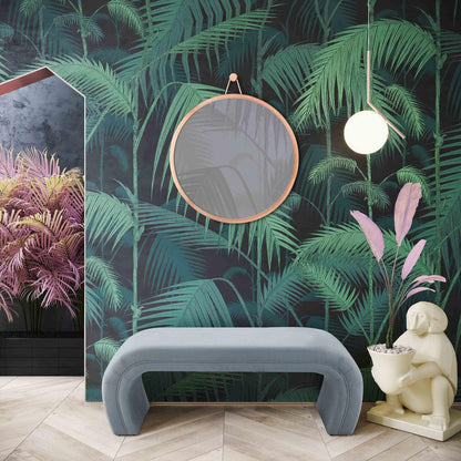 Panca in velluto blu marino Kenny