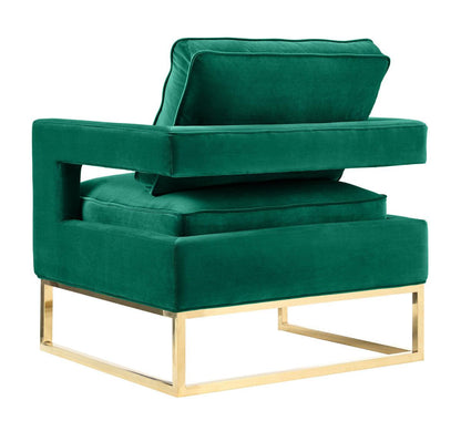 Sedia Annabelle in velluto verde