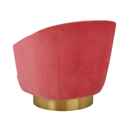 Sedia girevole Canova in velluto rosa shocking
