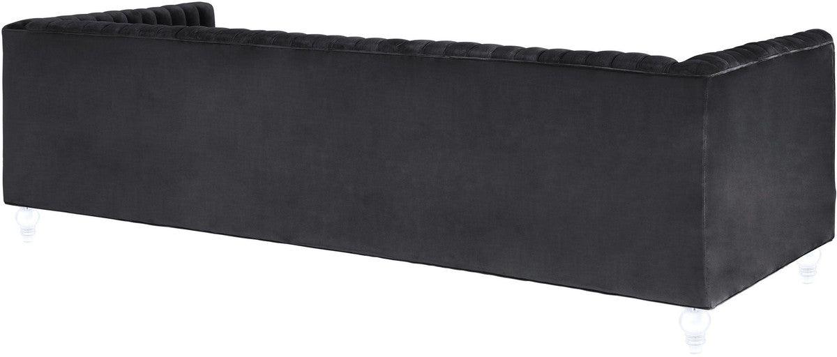 Divano in velluto grigio Ava