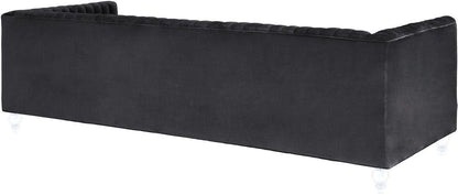 Divano in velluto grigio Ava