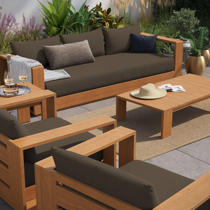 Set di mobili da giardino in legno di acacia Tahoe da 5 pezzi