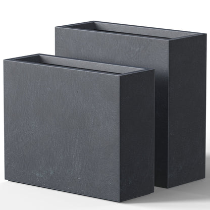 Fioriere rettangolari alte in cemento / Grandi fioriere da interno ed esterno