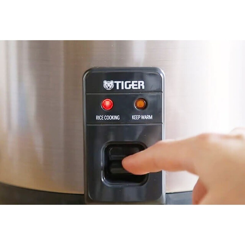 Cuociriso e scaldavivande Tiger JNP-S55U-HU da 3 tazze, grigio acciaio inossidabile