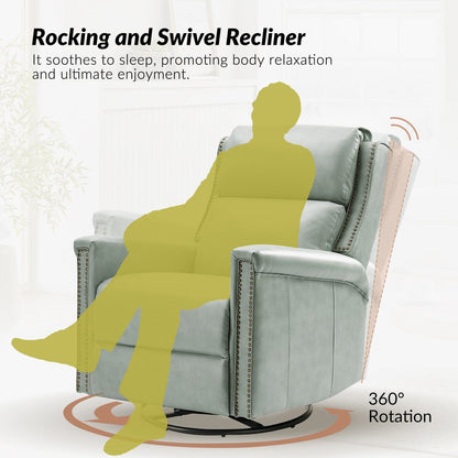 Set di 2 poltrone reclinabili elettriche girevoli e a dondolo tradizionali Tobias di HULALA HOME