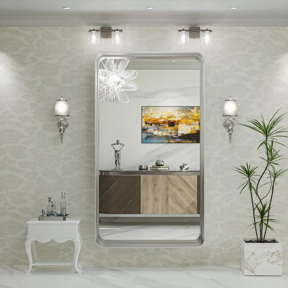 Specchio da parete per bagno moderno con struttura in metallo TokeShimi
