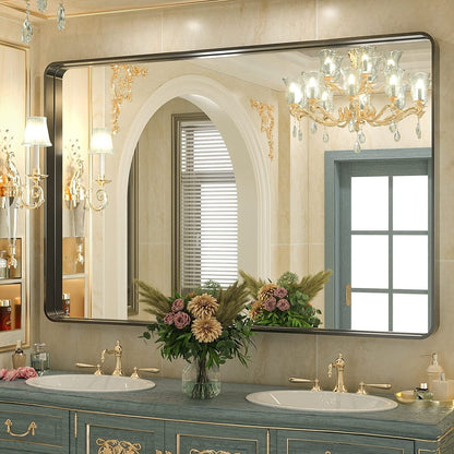 Specchio da parete per bagno moderno con struttura in metallo TokeShimi