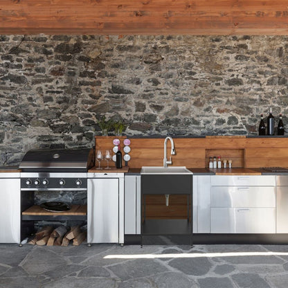 Lavandino e mobiletto per lavanderia in acciaio inossidabile Transolid EWS-2422S 24 pollici L x 22 pollici P x 35 pollici A - 24 pollici x 22 pollici