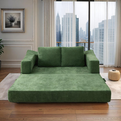 Divano letto trasformabile imbottito 70.87, poltrona trasformabile, comodo divano per soggiorno, camera da letto, tessuto ciniglia