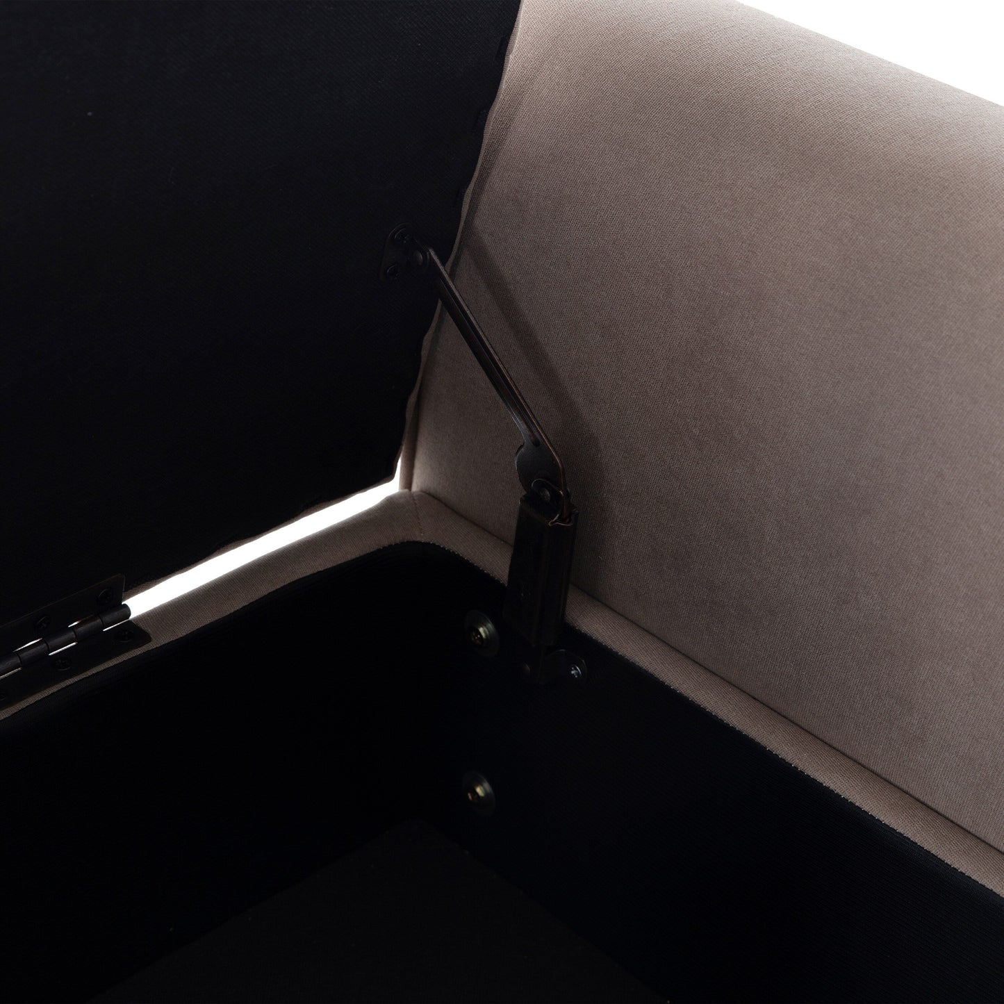 Panca contenitore imbottita, panca con braccioli, panca d'ingresso con piano ribaltabile trapuntato, 50,4 pollici