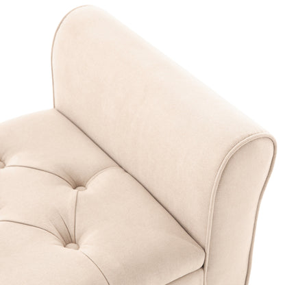 Panca contenitore imbottita, panca con braccioli, panca d'ingresso con piano ribaltabile trapuntato, 50,4 pollici