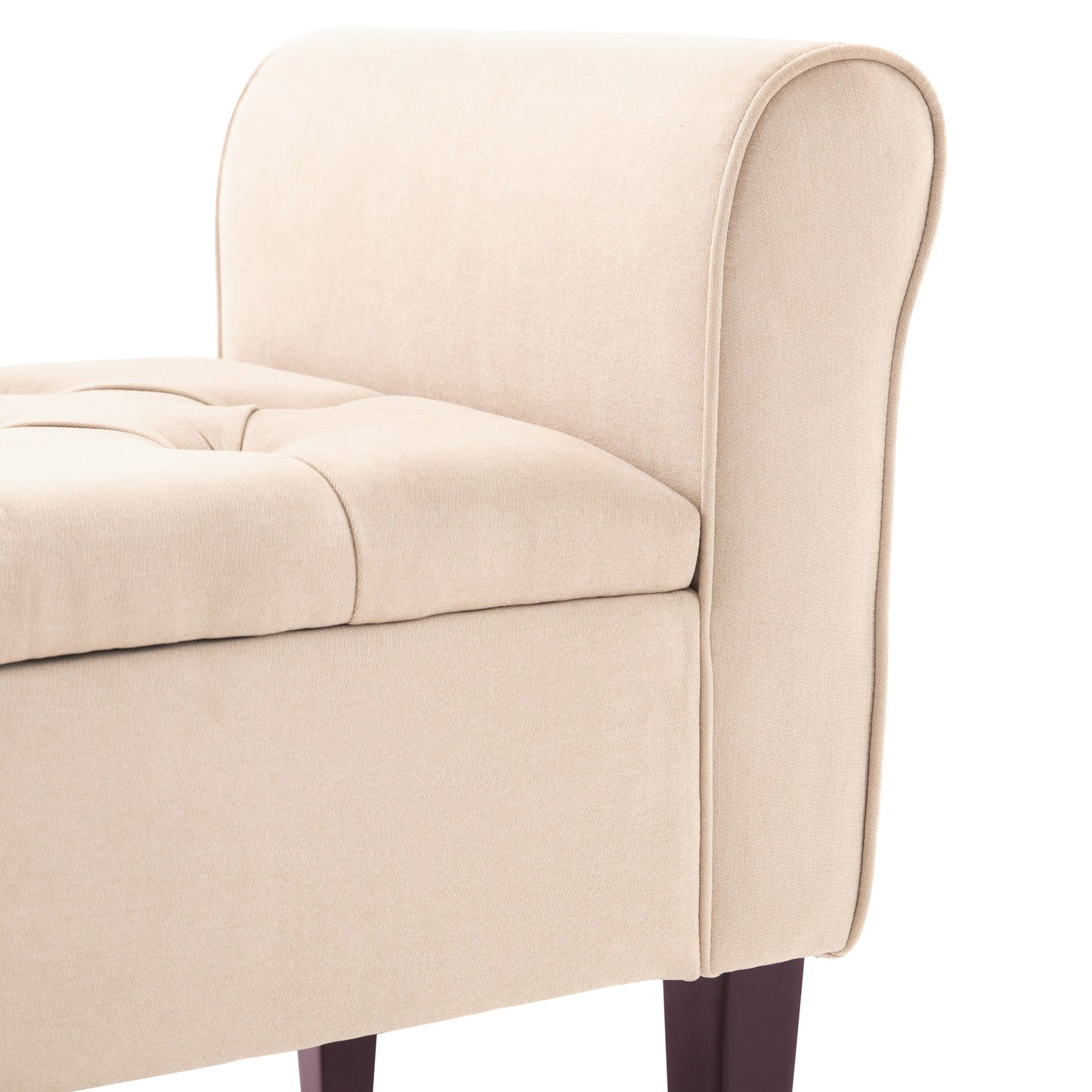 Panca contenitore imbottita, panca con braccioli, panca d'ingresso con piano ribaltabile trapuntato, 50,4 pollici