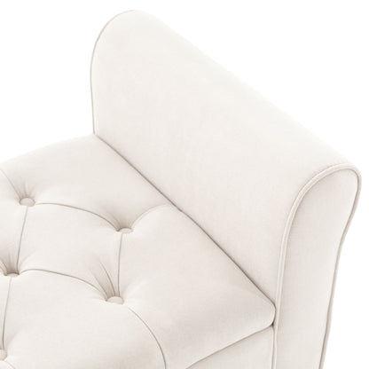 Panca contenitore imbottita, panca con braccioli, panca d'ingresso con piano ribaltabile trapuntato, 50,4 pollici