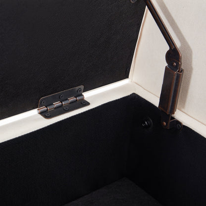 Panca contenitore imbottita, panca con braccioli, panca d'ingresso con piano ribaltabile trapuntato, 50,4 pollici