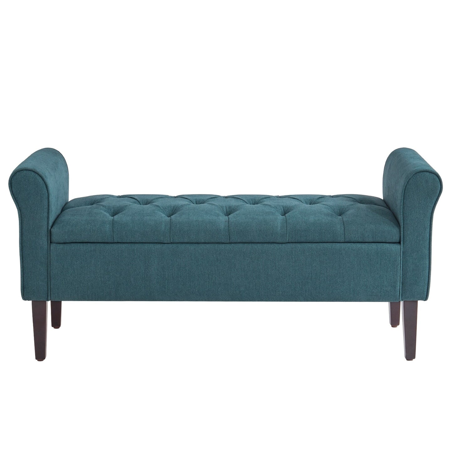 Panca contenitore imbottita, panca con braccioli, panca d'ingresso con piano ribaltabile trapuntato, 50,4 pollici