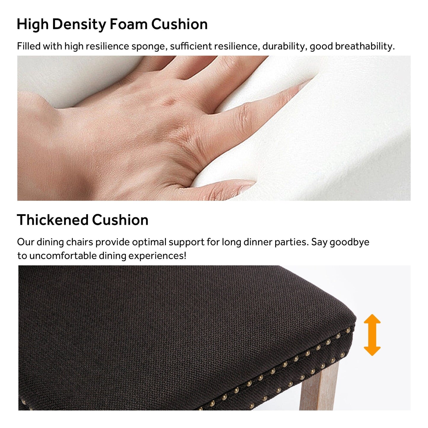 Sedia da pranzo imbottita in velluto trapuntato con gambe in legno massello, set da 6