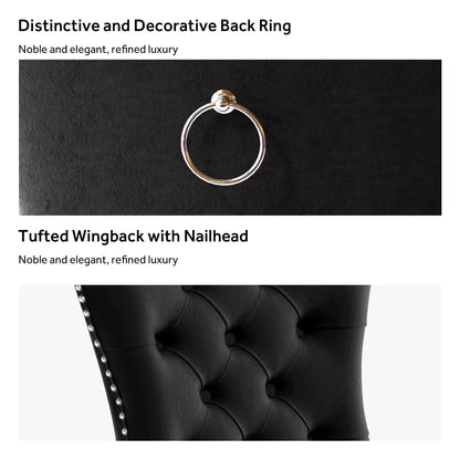 Sedia da pranzo imbottita in velluto trapuntato con gambe in legno massello, set da 6