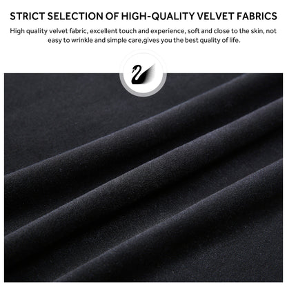 Sedia da pranzo imbottita in velluto trapuntato con gambe in legno massello, set da 6