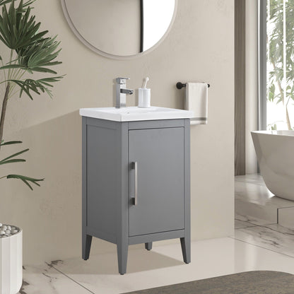 Mobiletto per lavabo da bagno Vanity Art 20 o 24 o 30 con piano in ceramica