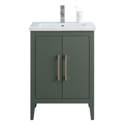 Mobiletto per lavabo da bagno Vanity Art 20 o 24 o 30 con piano in ceramica