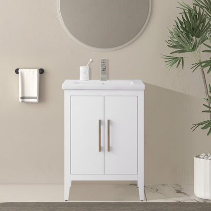 Mobiletto per lavabo da bagno Vanity Art 20 o 24 o 30 con piano in ceramica