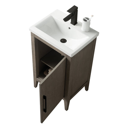 Mobiletto per lavabo da bagno Vanity Art 20 o 24 o 30 con piano in ceramica