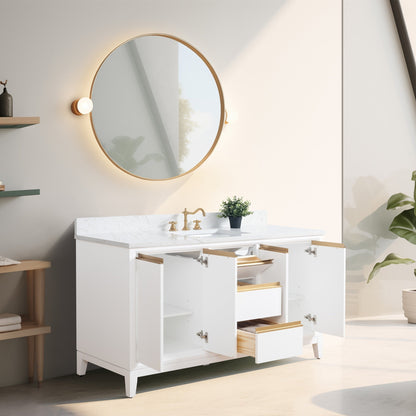 Mobile bagno Vanity Art con lavabo in ceramica e piano in marmo ingegnerizzato