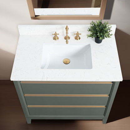 Mobile bagno Vanity Art con lavabo in ceramica e piano in marmo ingegnerizzato