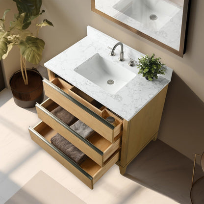 Mobile bagno Vanity Art con lavabo in ceramica e piano in marmo ingegnerizzato