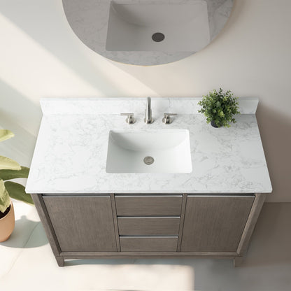 Mobile bagno Vanity Art con lavabo in ceramica e piano in marmo ingegnerizzato