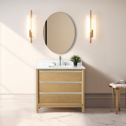 Mobile bagno Vanity Art con lavabo in ceramica e piano in marmo ingegnerizzato
