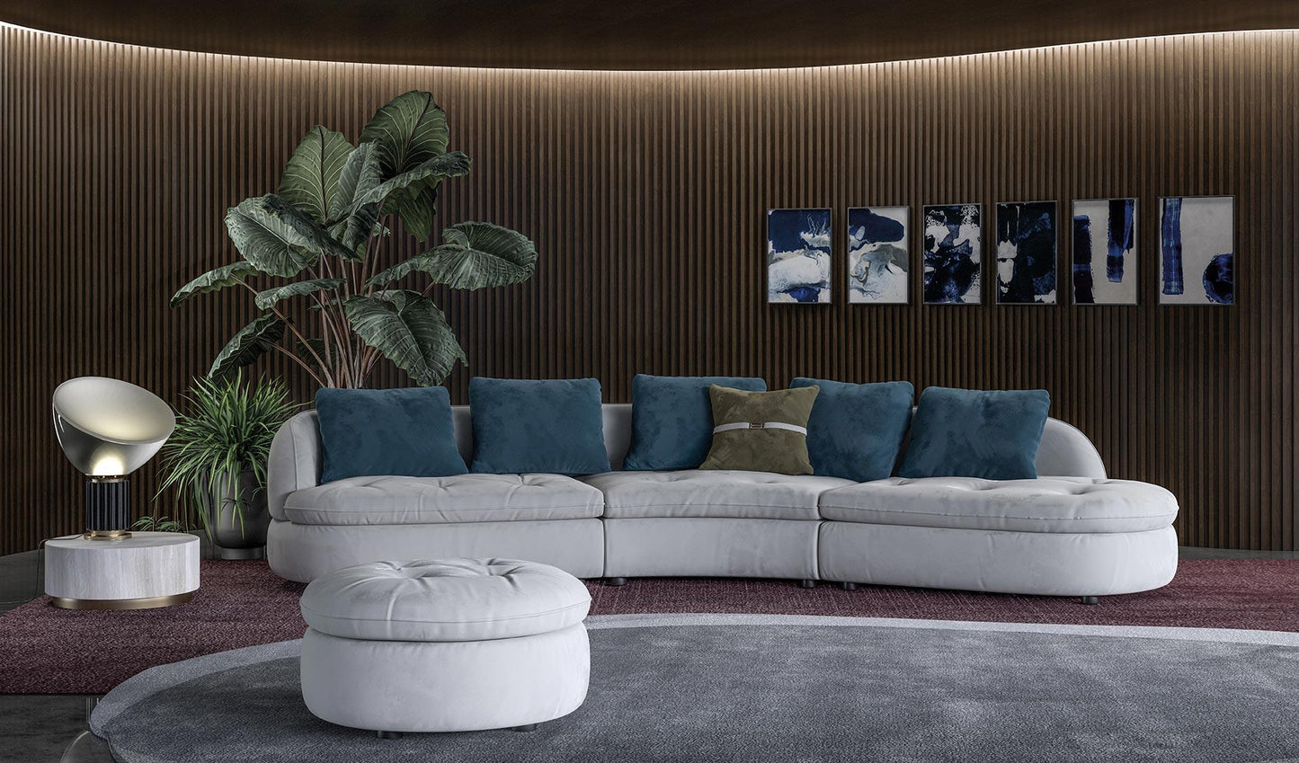 Divano in tessuto Vela 3 pezzi