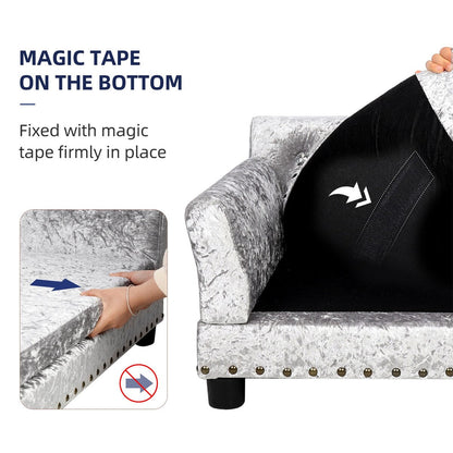 Cuccia per animali domestici con cuscino imbottito in velluto e rimovibile