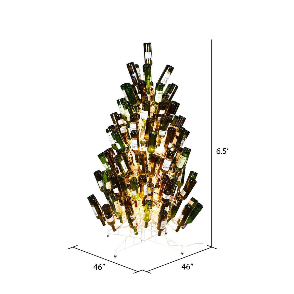 Bottiglia di vino bianco artificiale Vickerman 6,5' x 46 DuraL 600CL. Contiene 121 bottiglie.