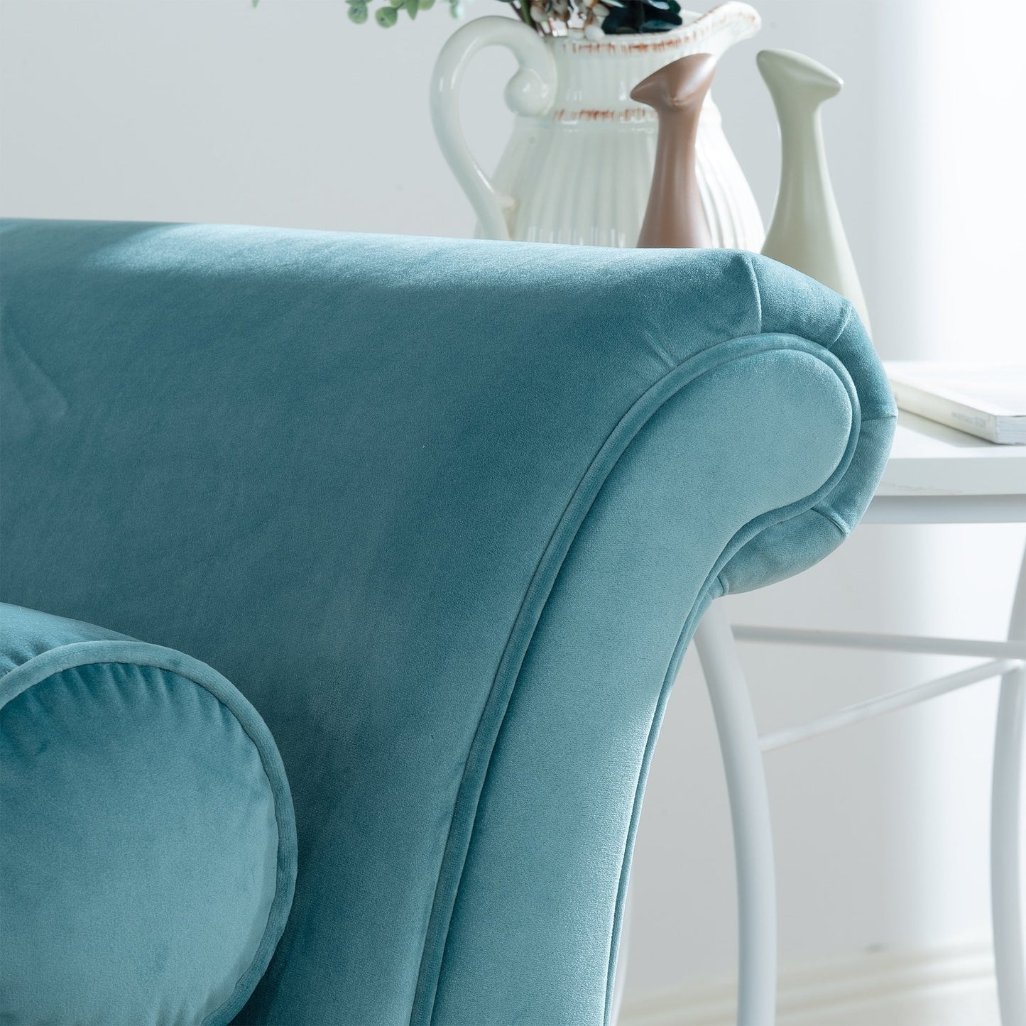 Chaise longue vintage con braccioli a spirale di Christopher Knight Home