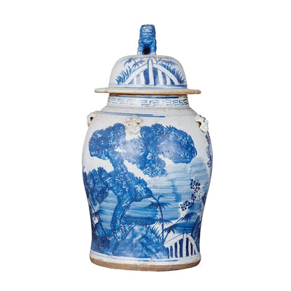 Barattolo da tempio vintage con motivo a pino - Grande