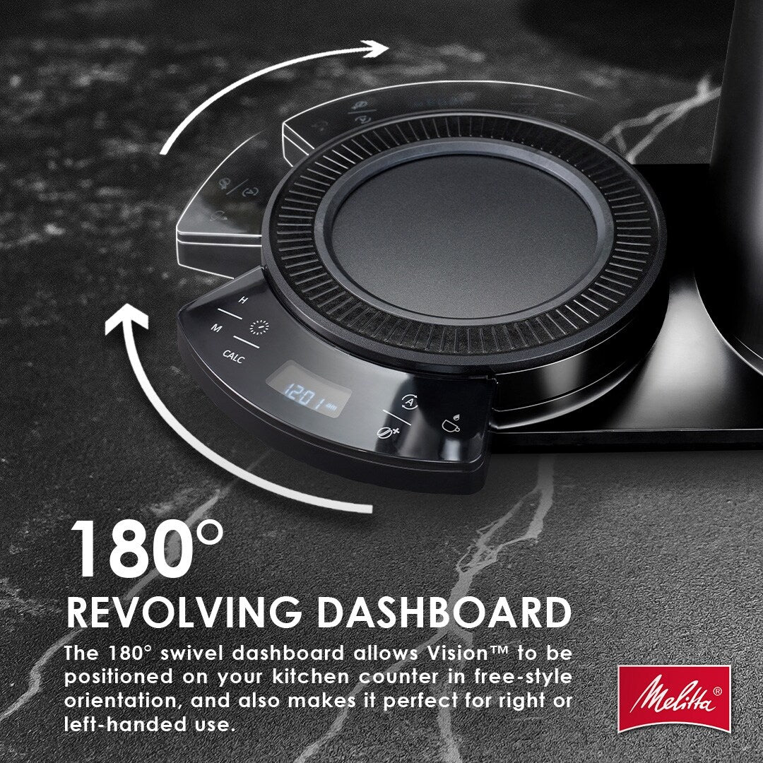 Macchina per caffè americano Vision Luxe da 12 tazze con cruscotto girevole