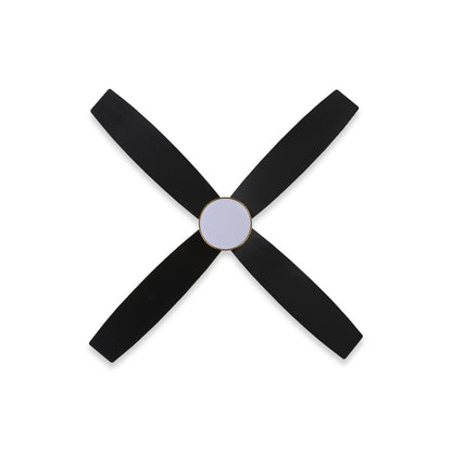 Ventilatore da soffitto a filo WINGBO da 44/52 pollici con luci e telecomando, 4 pale reversibili