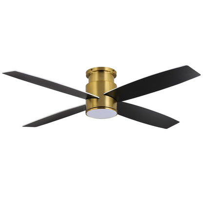 Ventilatore da soffitto a filo WINGBO da 44/52 pollici con luci e telecomando, 4 pale reversibili