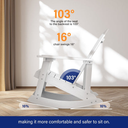 Sedia a dondolo da esterno WINSOON adatta a tutte le stagioni, set da 2